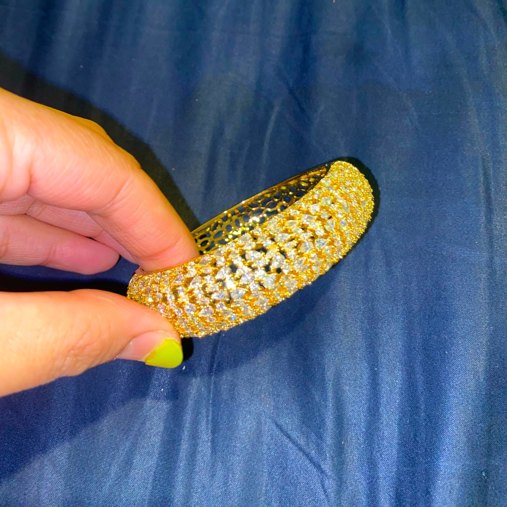 Beautiful bracelet with artificial diamonds
